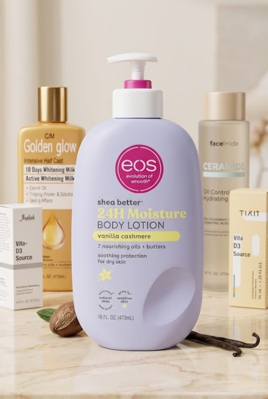 EOS Shea Better 24H Moisture Body Lotion, Vanilla Cashmere scent