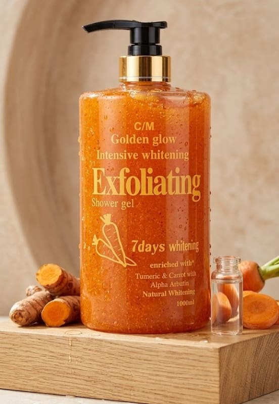 C/M Golden Glow Intensive Whitening Exfoliating Shower Gel