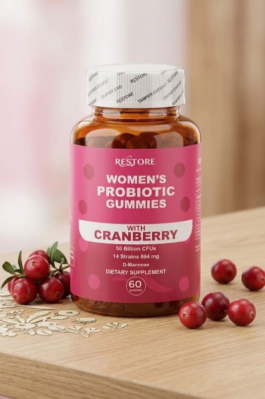 Restore Women’s Probiotic Gummies with Cranberry
