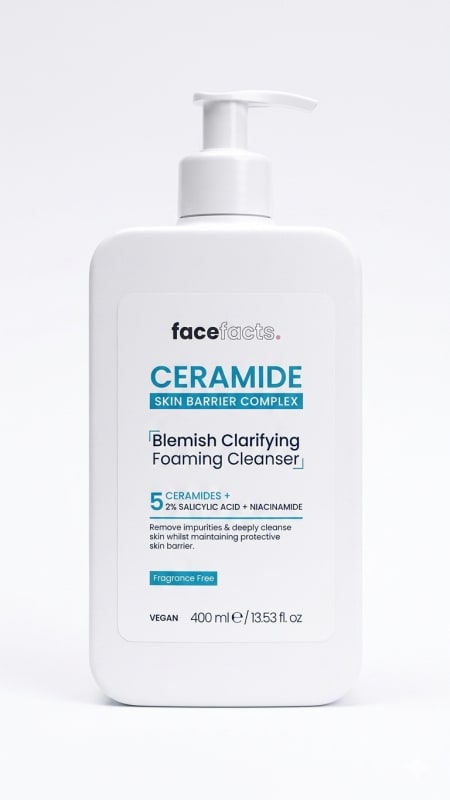 Face Facts Ceramide Blemish Clarifying Foaming Cleanser.
