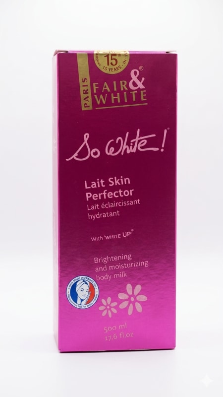 Fair & White Paris "So White!" Lait Skin Perfector (Lait éclaircissant hydratant).500 ml (17.6 fl. oz).