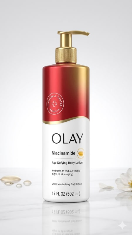 OLAY Niaciamide Age Defying Body Lotion.