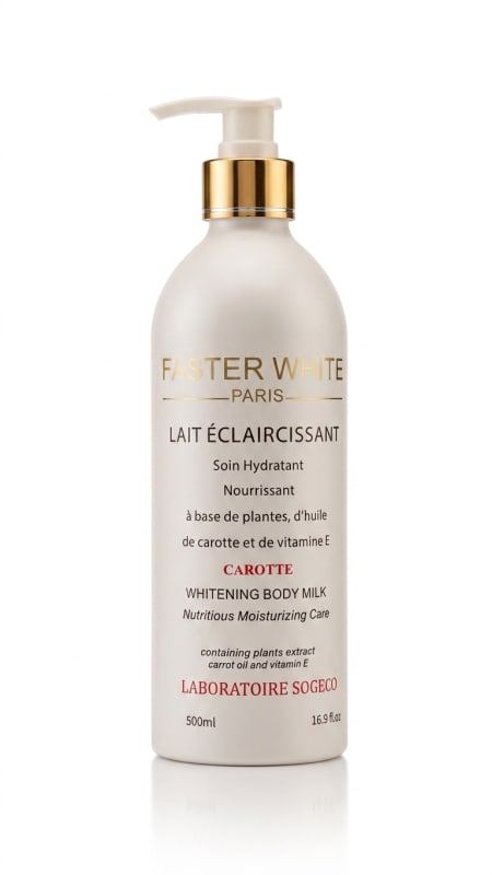 Faster White Paris Lait Éclaircissant (Carotte Whitening Body Milk).