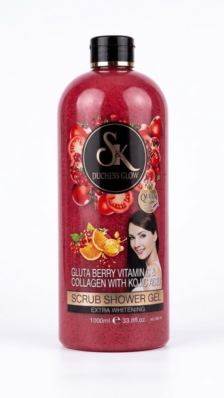 SK Duchess Glow Gluta Berry Vitamin C & Collagen with Kojic Acid Scrub Shower Gel.