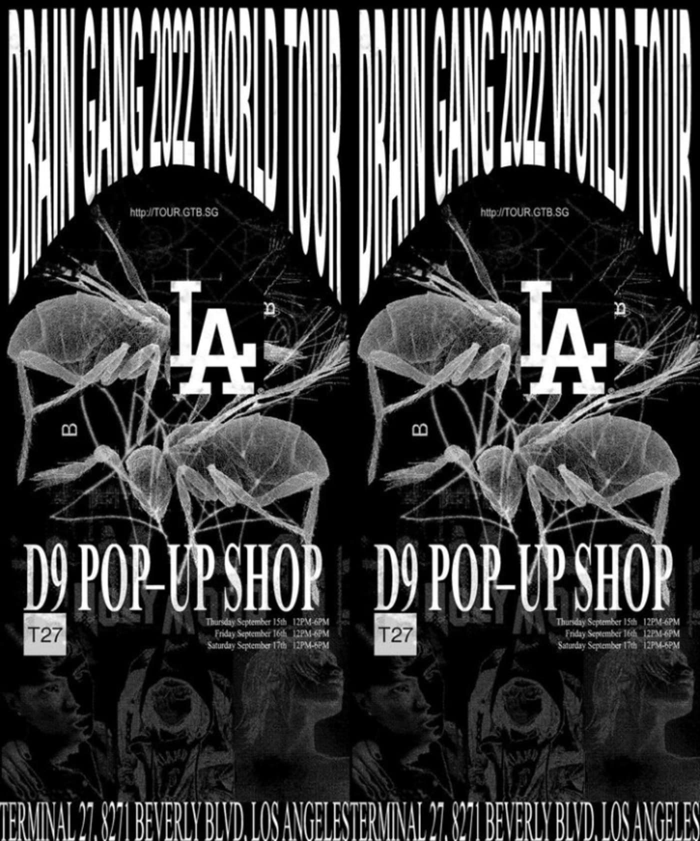 Drain Gang D9 LA Pop-Up Shop (9/15-17/22)