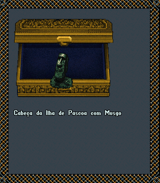 Cabeça da Ilha de Pascoa com Musgo