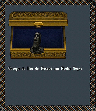 Cabeça da Ilha de Pascoa em Rocha Negra