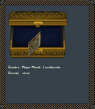 Quadro Mapa-Mundi Envelhecido