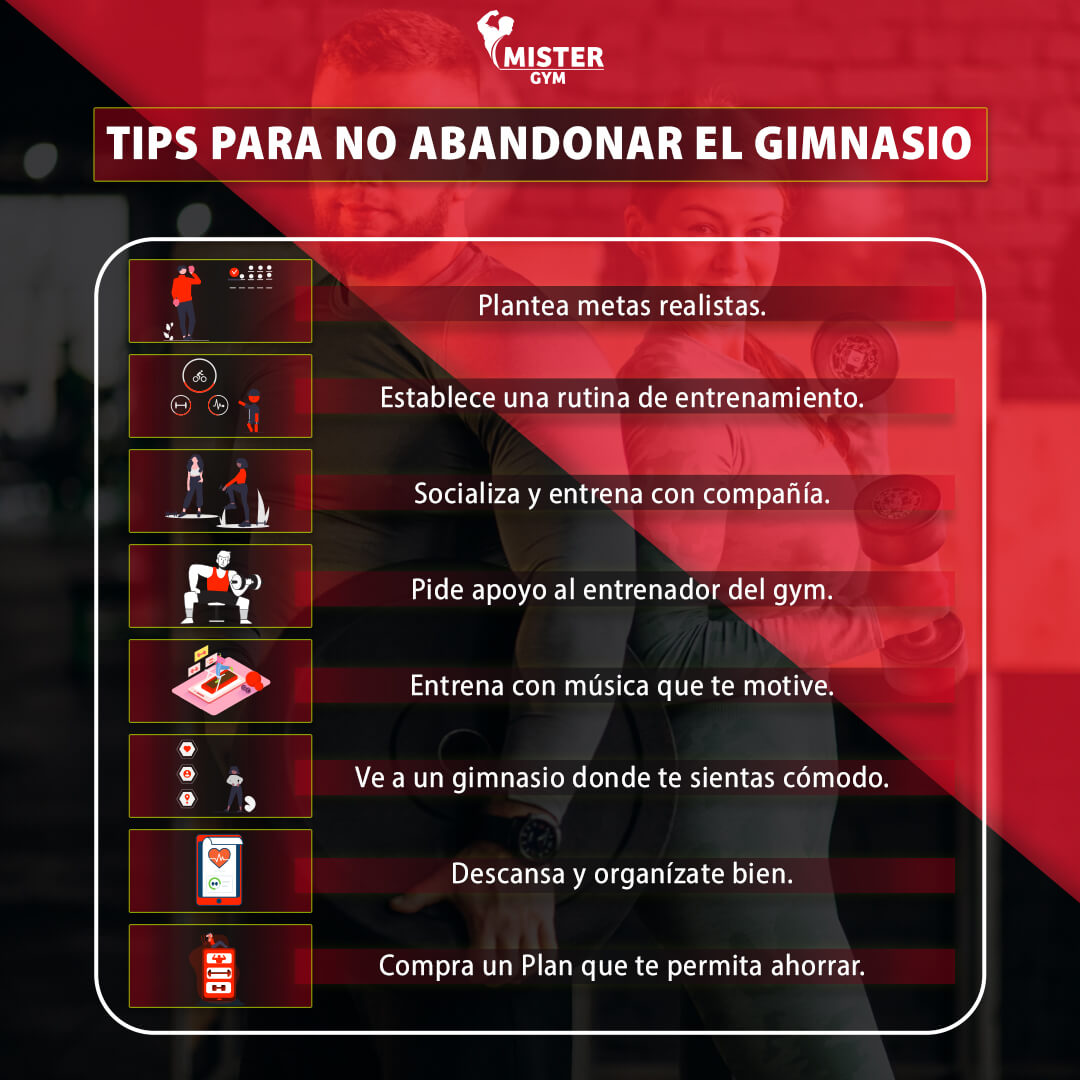 Imagen de tips para no abandonar el gimnasio