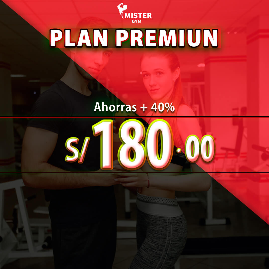 Oferta membresía Plan Premium del ginasio Míster Gym Casma