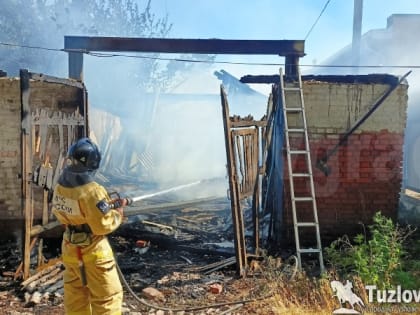 В Новочеркасске пожарные отбили от огня жилые дома во время пожара на «заброшке», видео