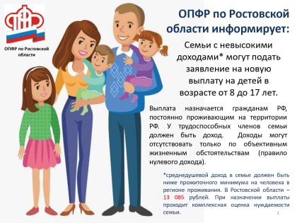 О новых мерах социальной поддержки семьям, имеющих детей