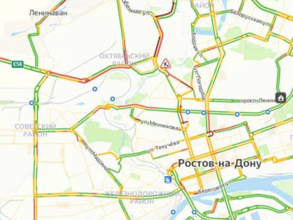 Из-за приезда в Ростов Медведева Таганрогская и Малиновского встали в огромных пробках