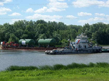 Парогонераторы, производственные в Волгодонске для Курской АЭС-2, перегружены в станице Казанской
