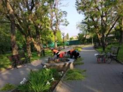 В Таганроге продолжается уборка городских территорий