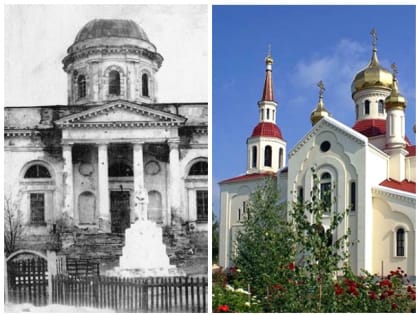 Только на фотографиях остался взорванный в советское время Свято-Никольский храм в Ростовской области