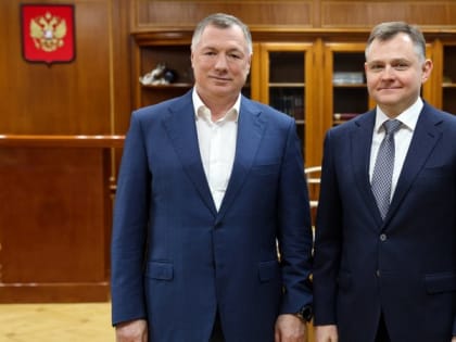 Юрий Слюсарь обсудил с вице-премьерами правительства РФ Дмитрием Патрушевым и Маратом Хуснуллиным реализацию нацпроектов в Ростовской области