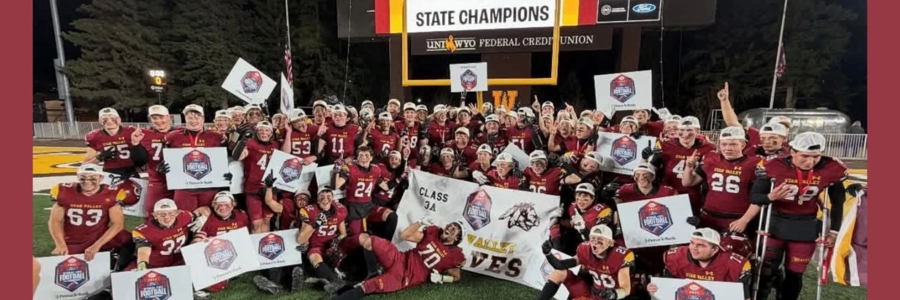 Star Valley High School Football students on their Slice the Price Card fundraiser fundraiser photo 1