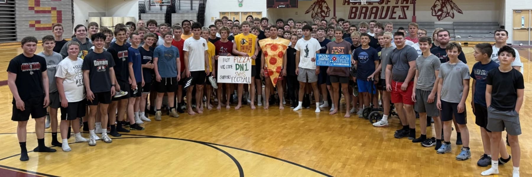 Star Valley High School Football students on their Slice the Price Card fundraiser fundraiser photo 2