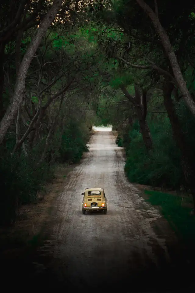 Fiat 500 oldtimer - romantisch