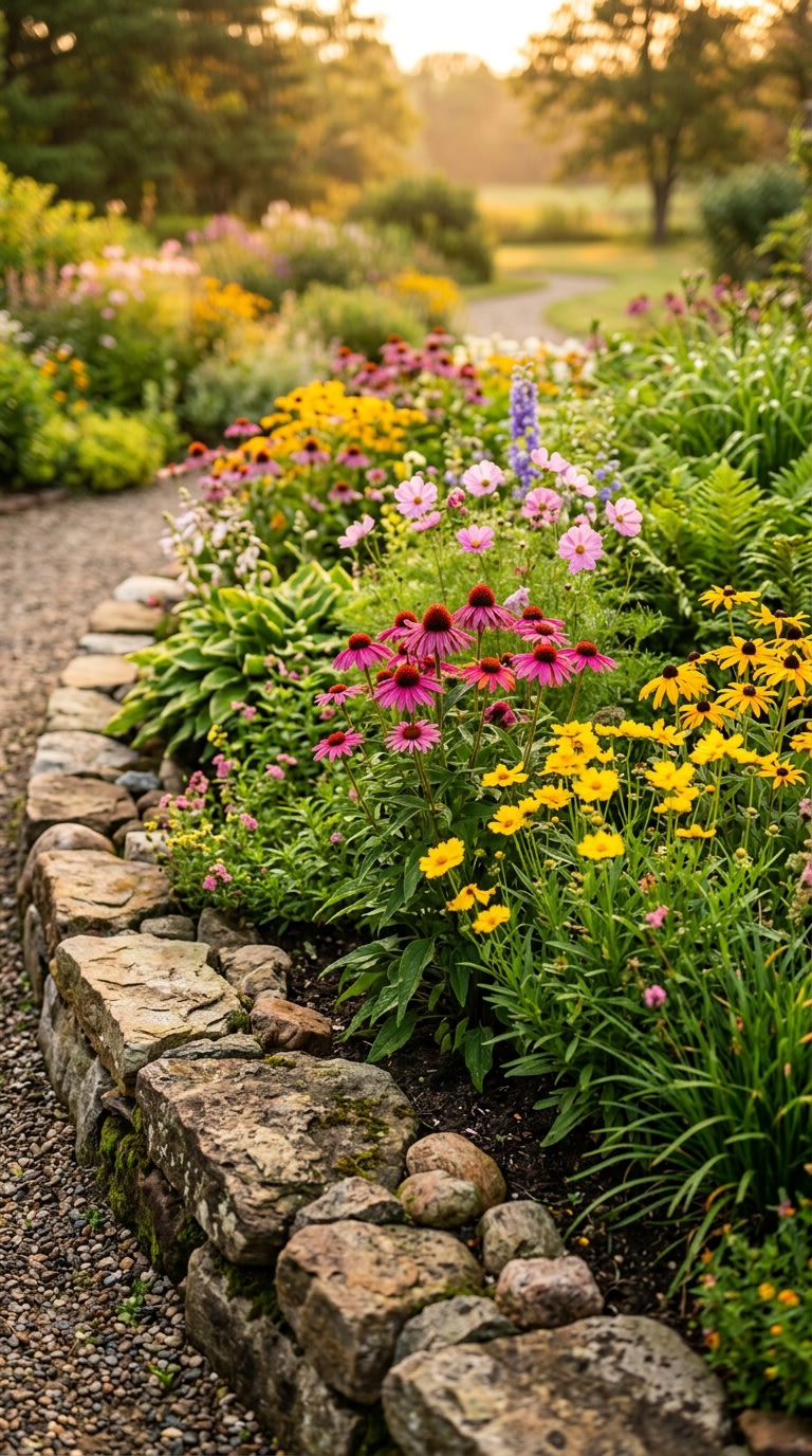 1. Define Spaces with Stone Edging