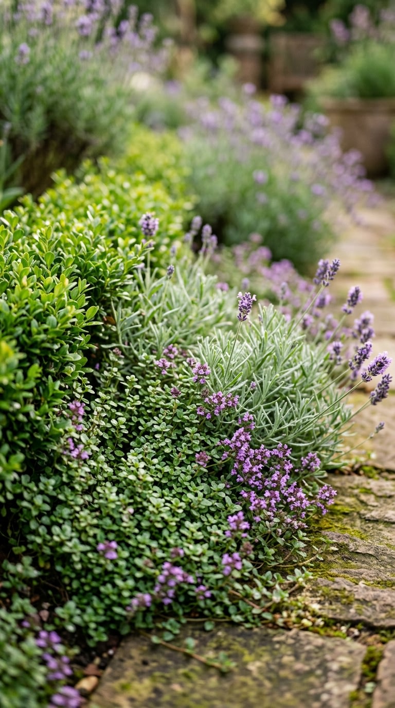 4. Lush Greenery with Living Edging