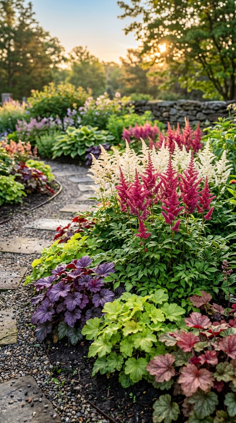 3. Layer with Colorful Shade Perennials
