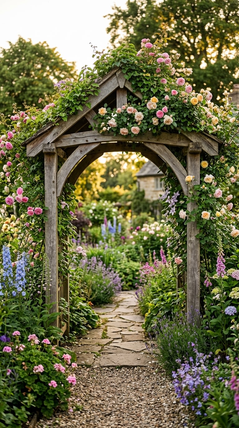 3. Rustic Garden Arbors
