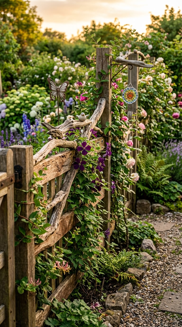 8. Install a Unique Garden Fence