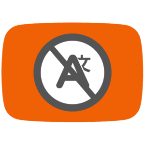 YouTube No Translation icon