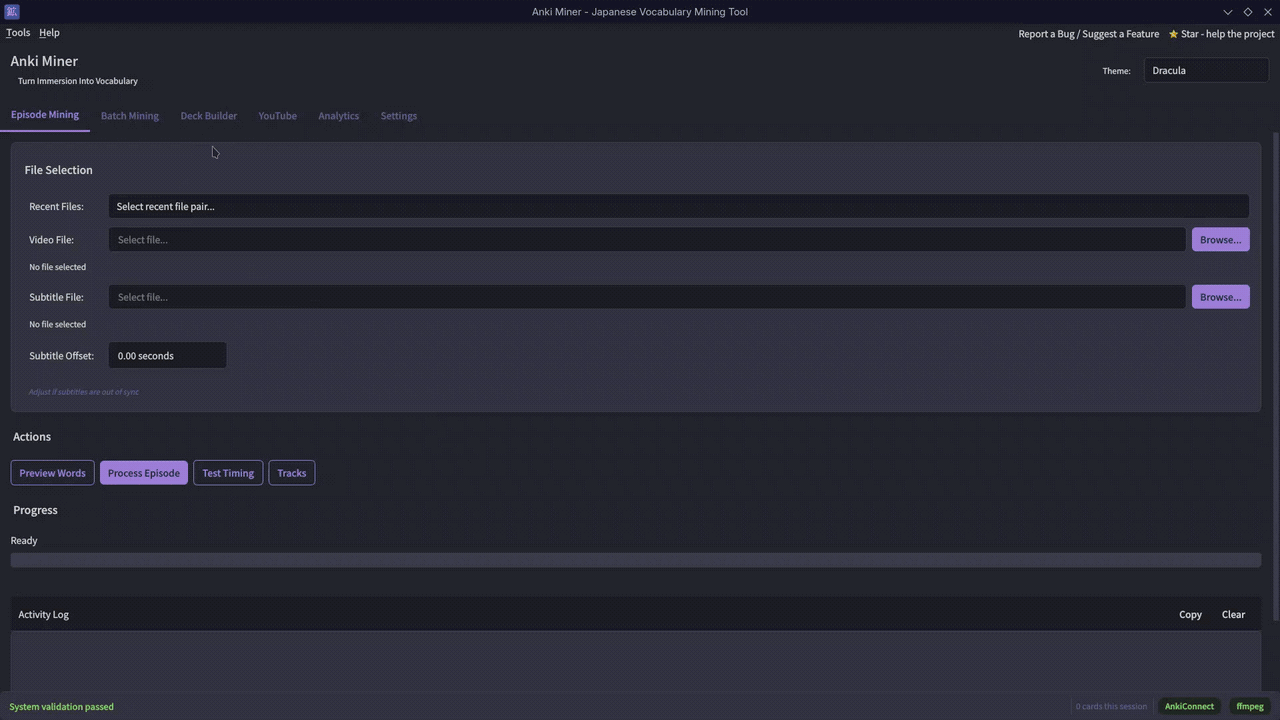Anki Miner: Automated Video & Subtitle Anki Card Generator