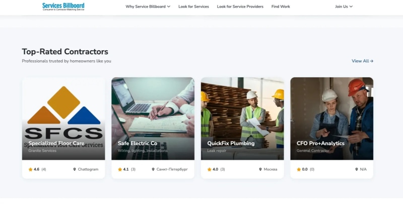 Services Bidding & Booking System — screenshot 3