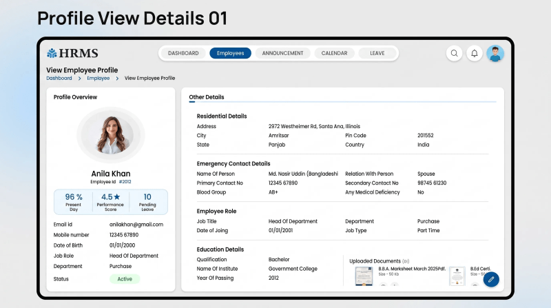 HRM System — screenshot 4