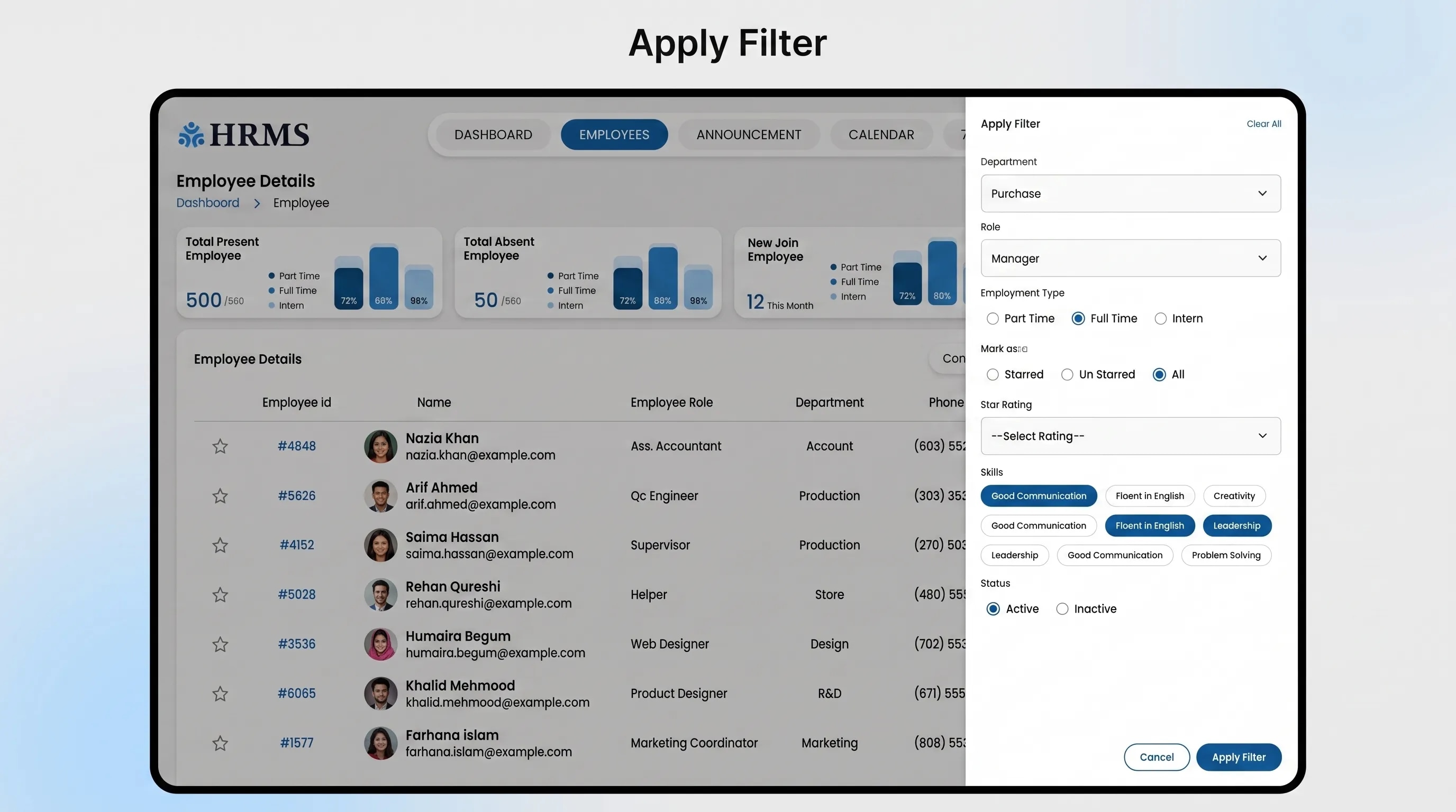 Enterprise HRM System — screenshot 4