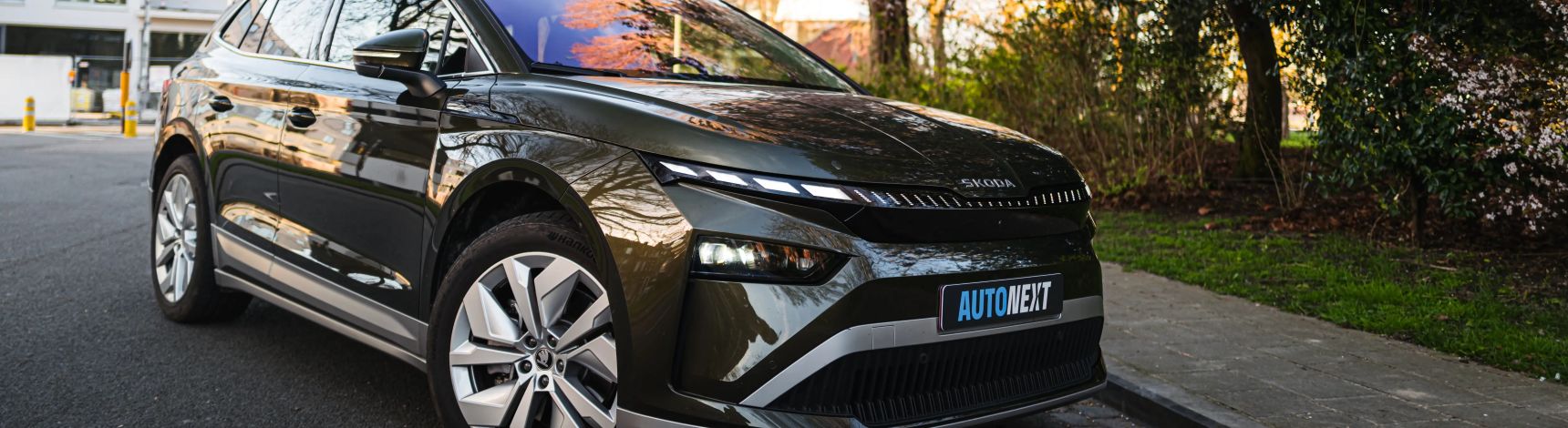 Skoda_Enyaq_85_Corporate_Olibo_Green_AutoNext_Exterior_Wallpaper_HD