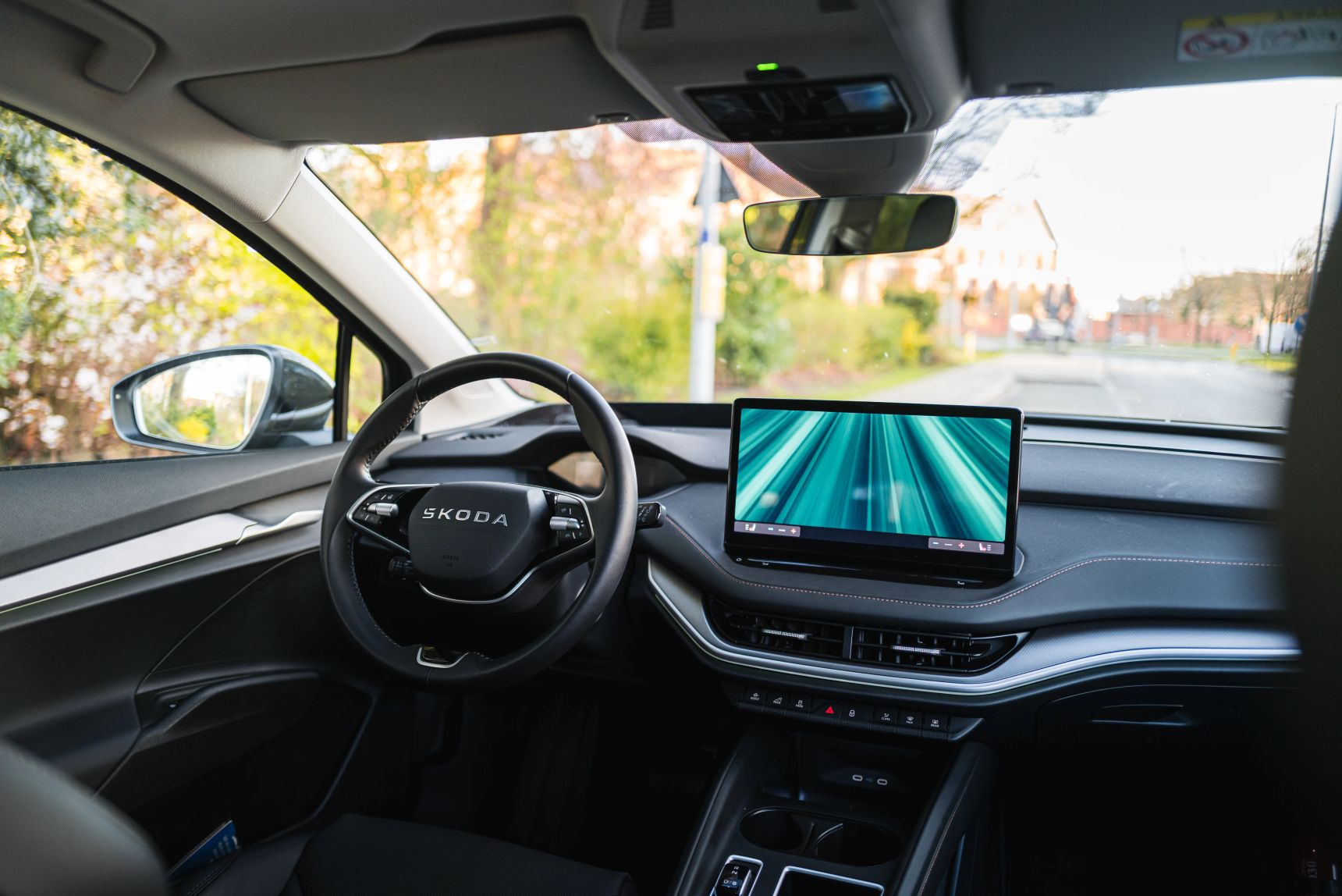 Skoda_Enyaq_85_Corporate_Olibo_Green_AutoNext_Interior_Wallpaper_HD