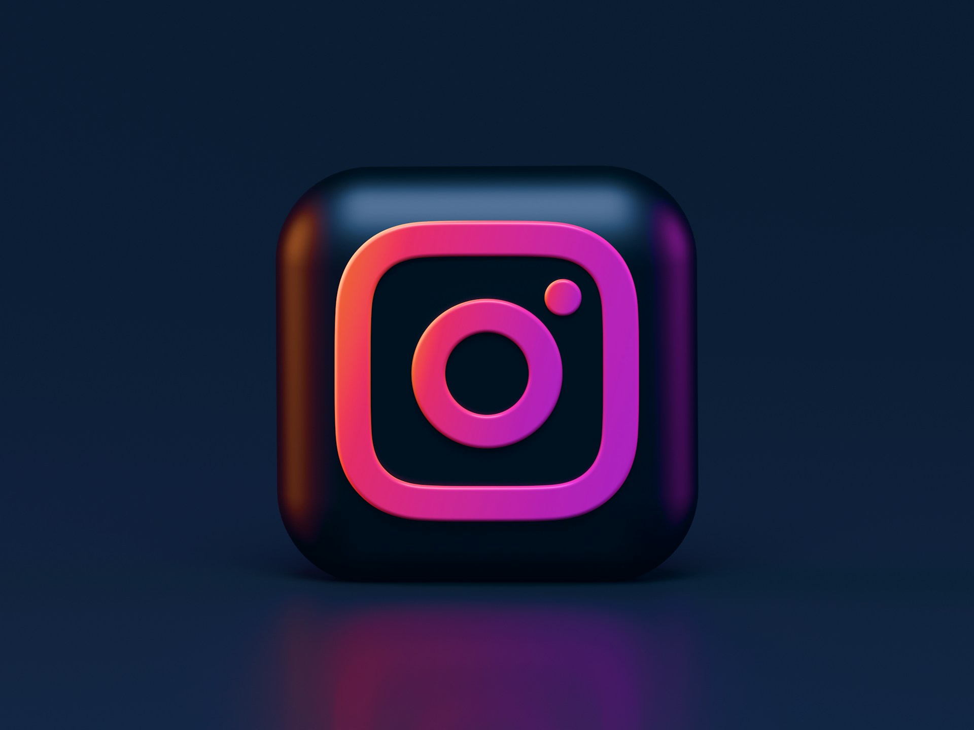 Instagram Dark Mode 3D icon