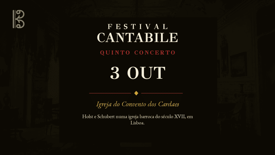 Festival Cantábile leva Holst e Schubert ao Convento dos Cardaes