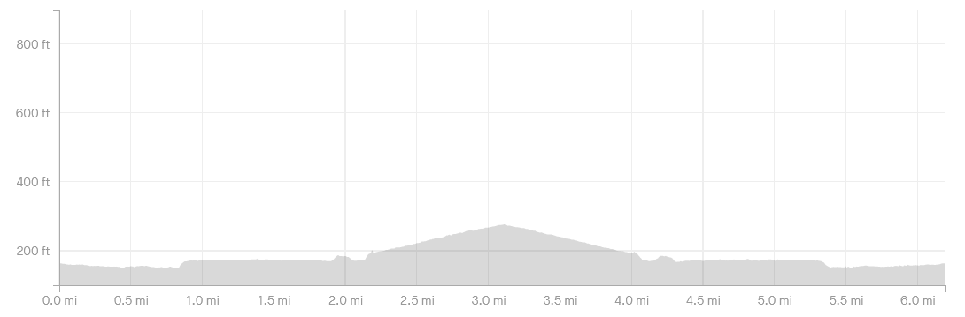 Treforest 10k Elevation Profile