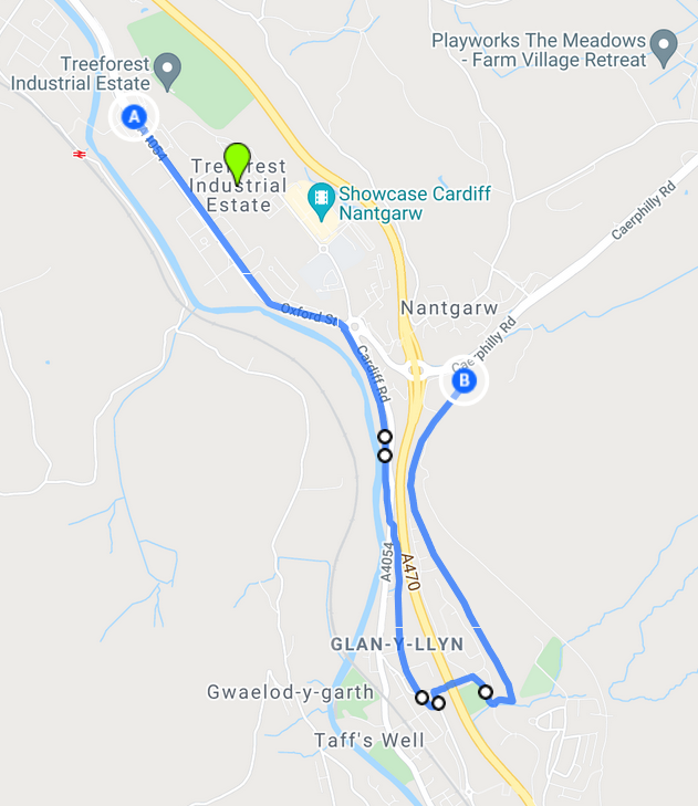 Treforest 10k Route Map