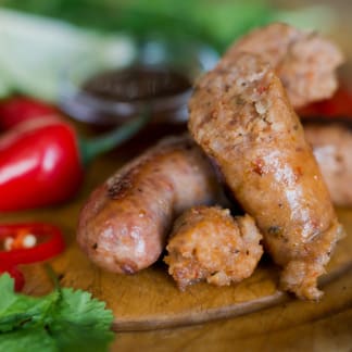 Pork & Chilli Jam with Fresh Lime & Coriander Sausage