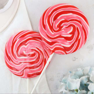 Strawberries & Cream Giant Lollipop