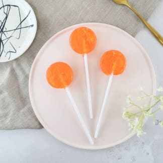 Alcoholic Peach Bellini Lollipops