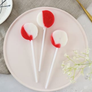 Strawberries & Cream Lollipops