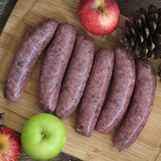 Venison, Pheasant Caramelised Onion Sausages x6