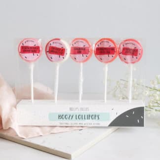 5 Mixed Pink Party Lollipop Pack