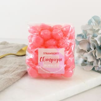 Boozy Strawberry Champagne Sweets