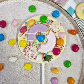 Giant White Chocolate Party Lollipop