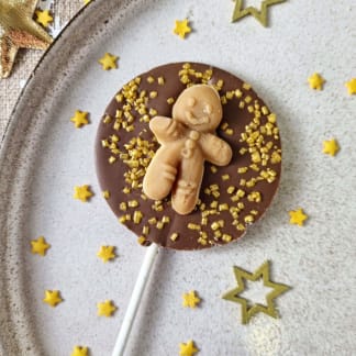 Milk Chocolate Jelly Gingerbread Man Lollipop