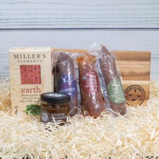 Chiltern Charcuterie 3 Small Salami Gift Set with Cheese Board